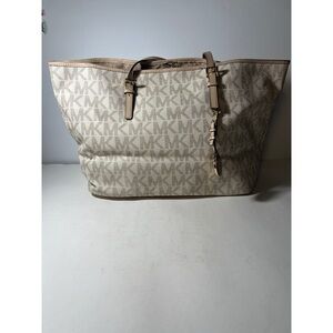 Michael Kors Beige Signature Tote Bag